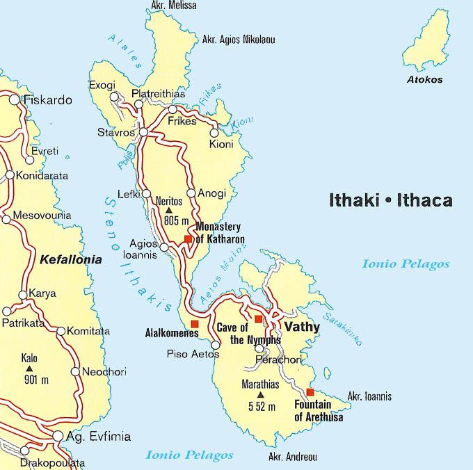 Ancient Ithaca Map Ancient Ithaca Map
